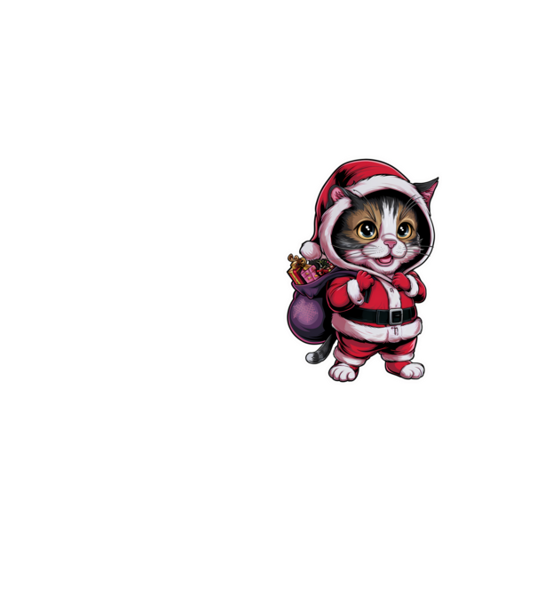 Santa Cat model galben neon pe tricou