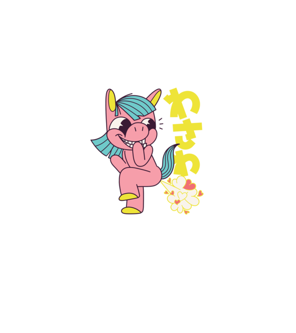 Bășică Unicorn model roșu pe tricou