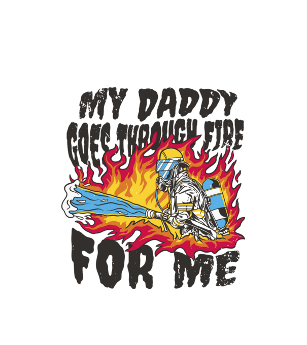 Tatăl meu trece și prin foc pentru mine model alb pe tricou