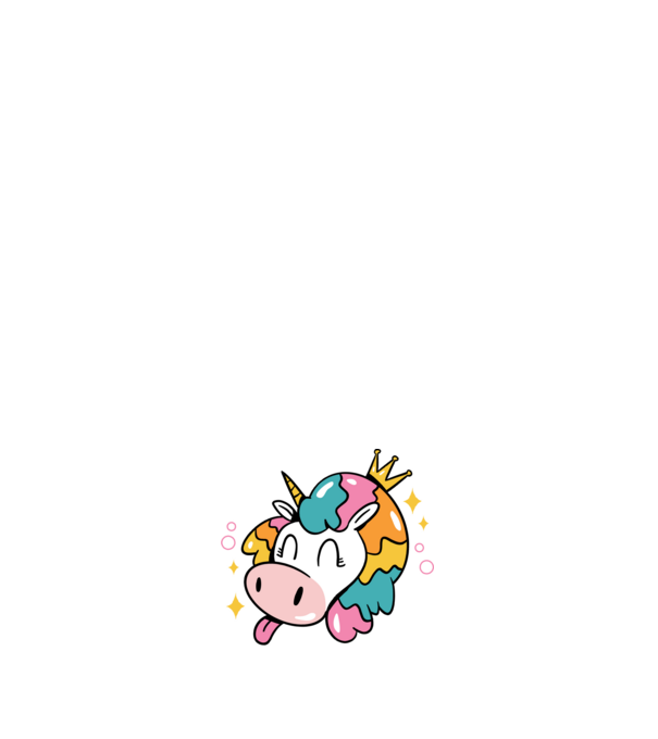 Birthday Princess Unicorn model albastru închis pe tricou