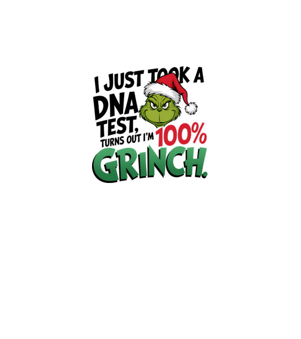 Grinch DNA test model alb pe tricou