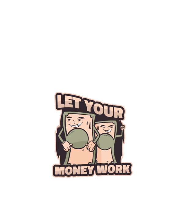 Let your money work model roșu pe tricou