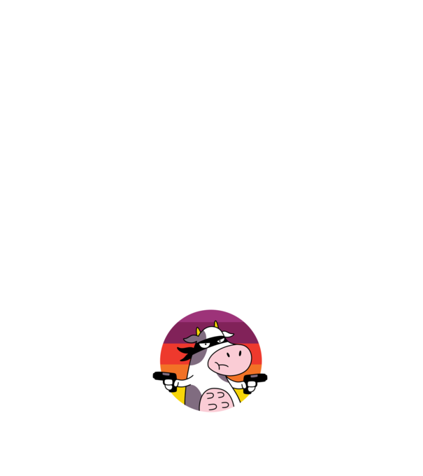 Pew Pew Pew Madafakas Vacă model negru pe tricou