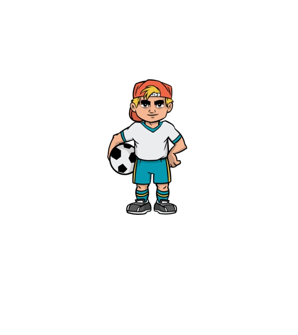 Băiat Fotbalist model albastru închis pe tricou