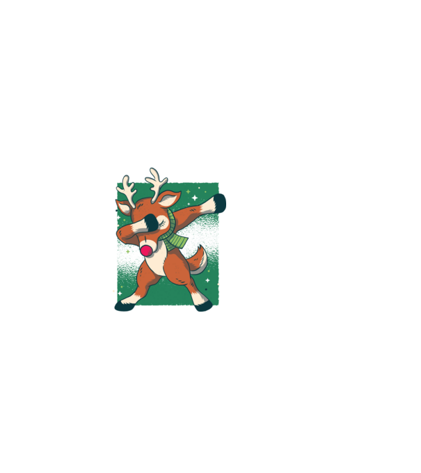 Rudolph DAB model alb pe tricou