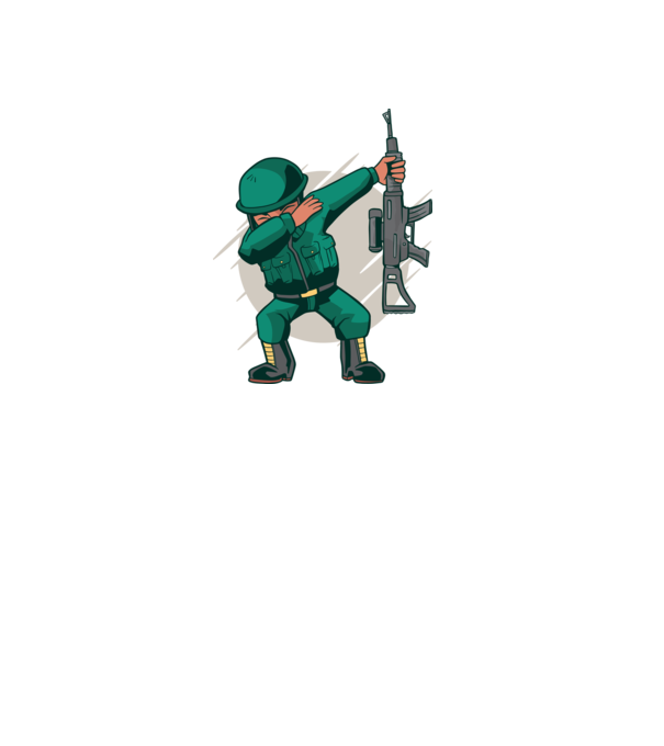 Soldat DAB model negru pe tricou