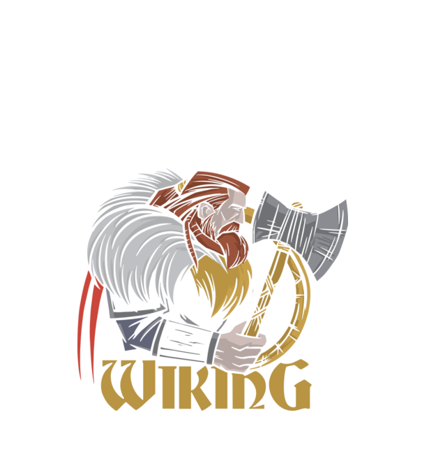 Viking model negru pe tricou