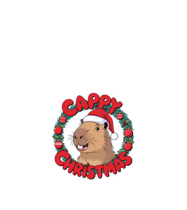Cappy Christmas 1 model alb pe tricou