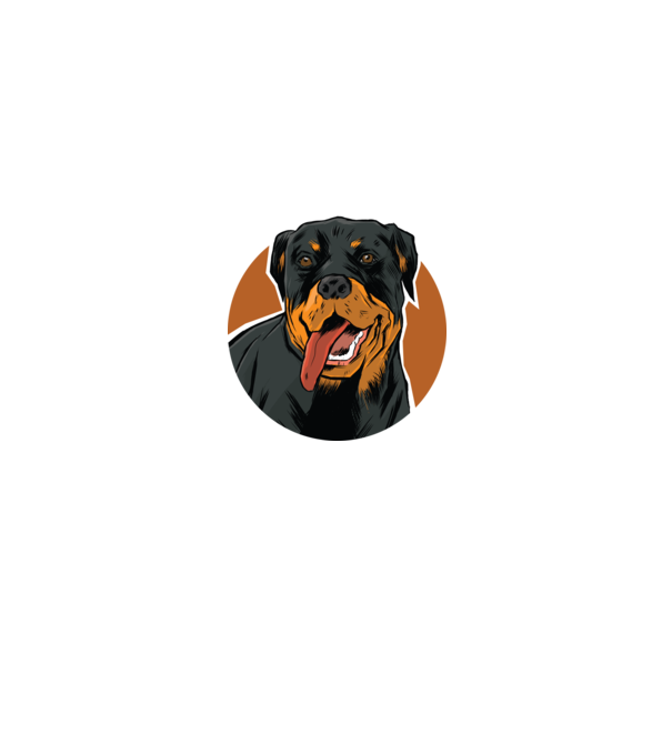 Tricou cu Câine Rottweiler model negru pe tricou
