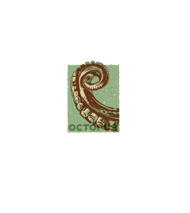 Caracatiță Octopus model negru pe tricou