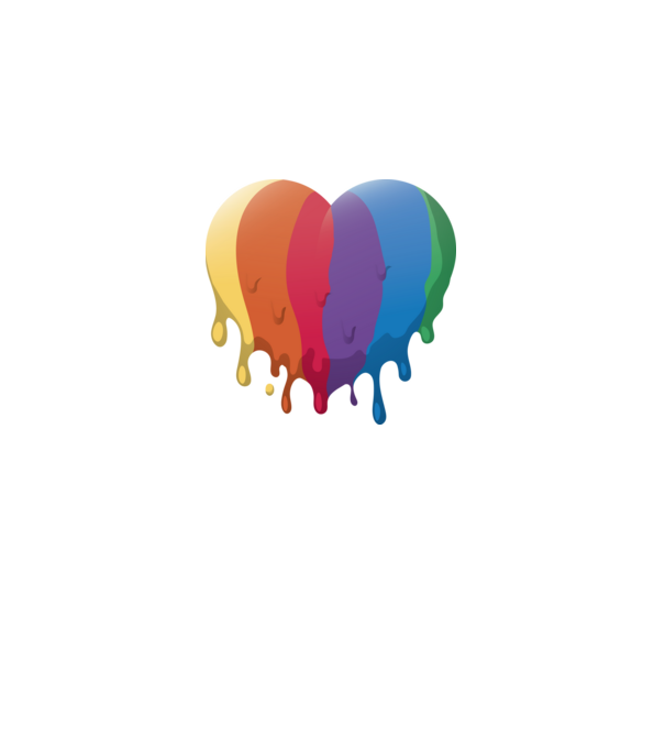 LGBTQ Inimă model negru pe tricou