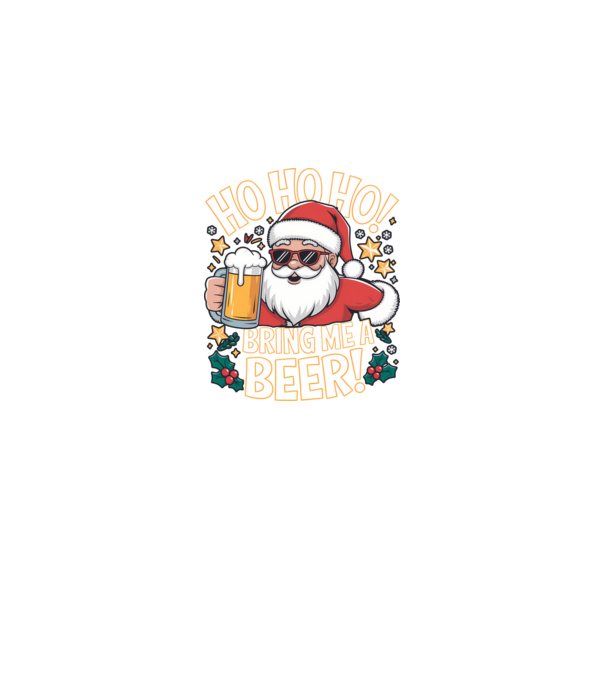 HO HO HO bring me a BEER santa Negru model negru pe tricou