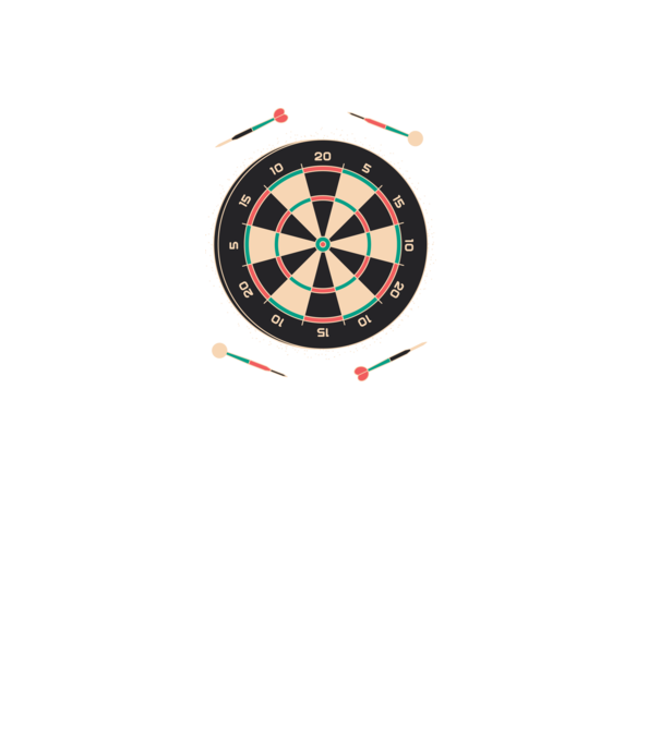 Tablă Darts model negru pe tricou