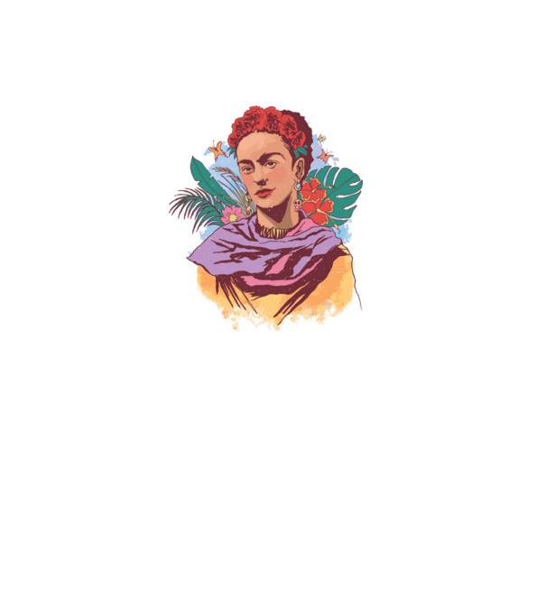 Portret Frida Kahlo model alb pe tricou