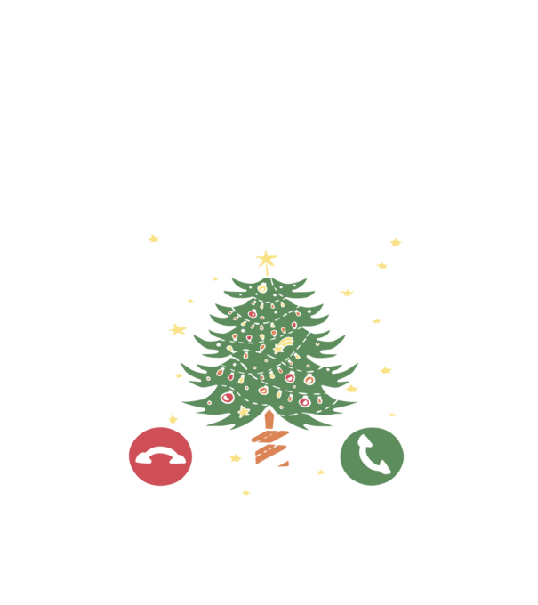 Christmas is calling model alb pe tricou