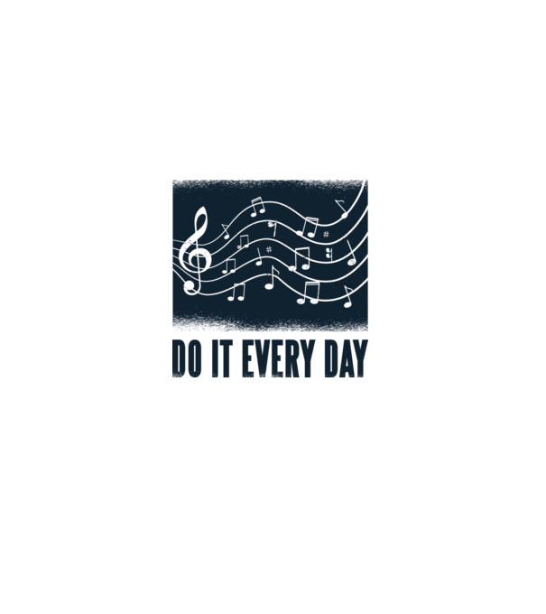 Note muzicale model alb pe tricou