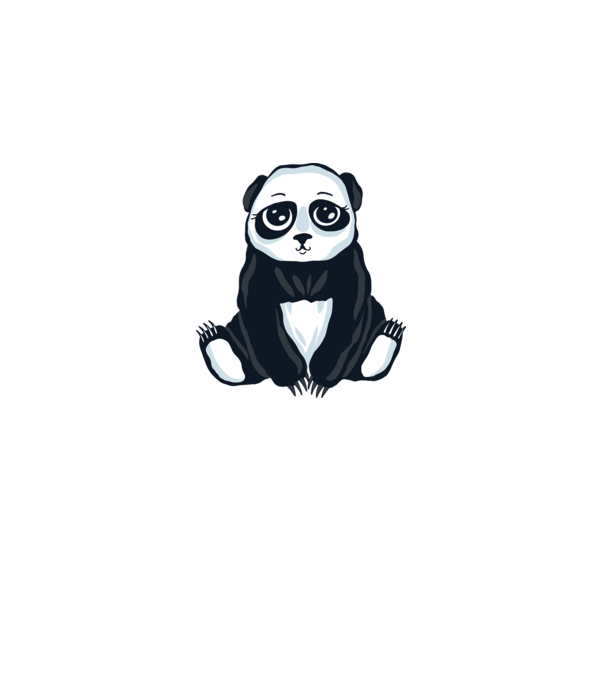 Panda drăguț model albastru regal pe tricou