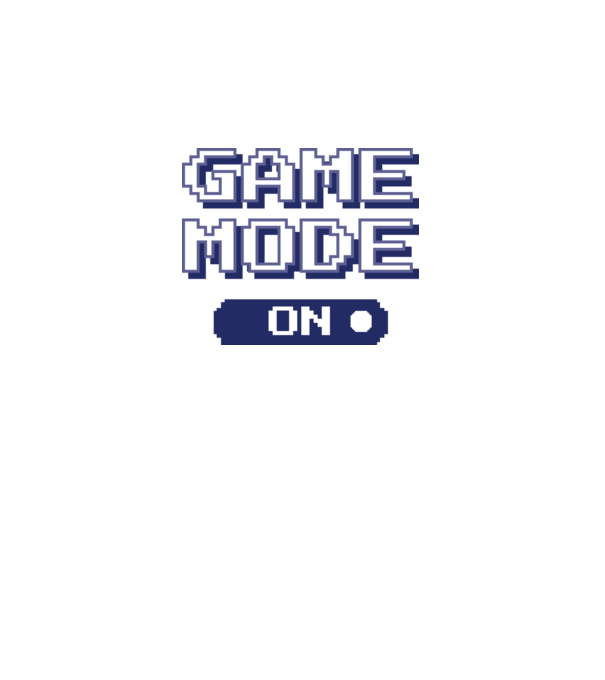 Game mode on Gamer pixel model alb pe tricou