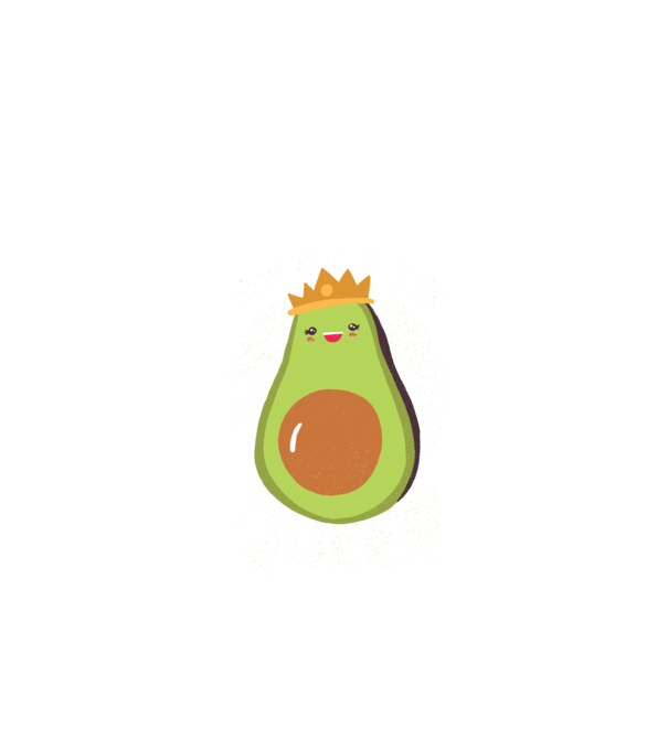 Avocado Queen Regina Avocado model negru pe tricou