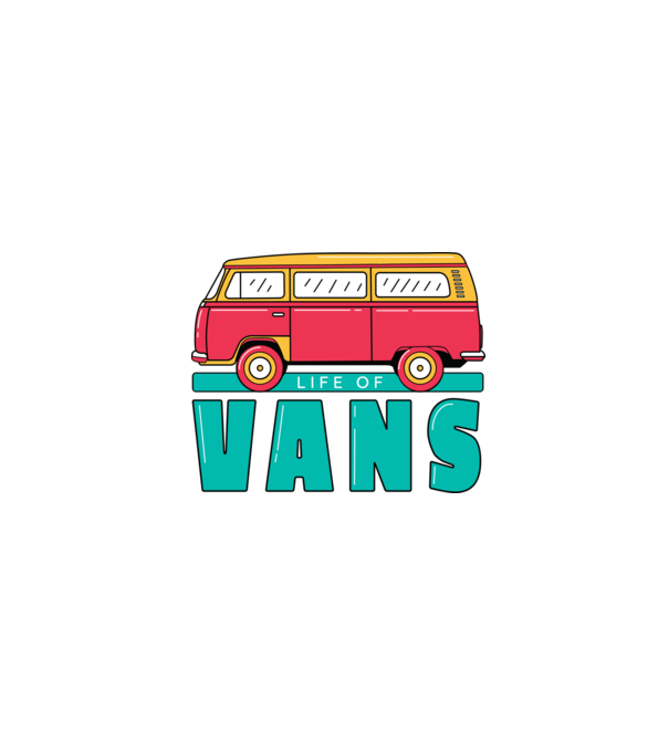 Life of Vans model alb pe tricou