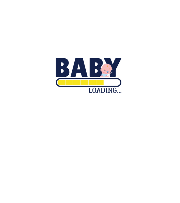 Baby is loading - tricou amuzant pentru mămici model alb pe tricou