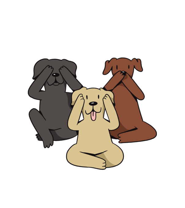 Câini drăguți model alb pe tricou