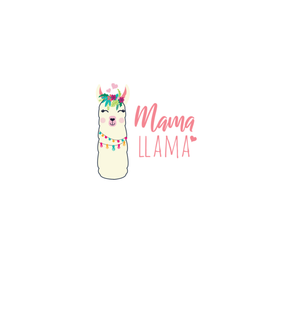 Mama Llama model negru pe tricou