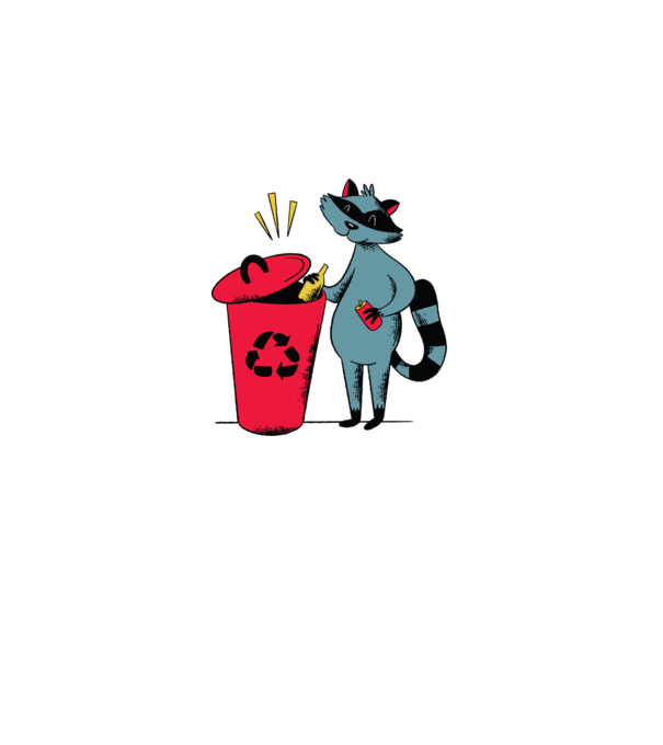 Reciclare Raton model alb pe tricou