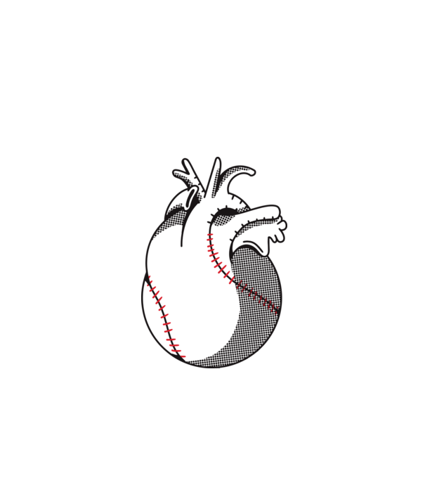 Inimă Baseball model turcoaz pe tricou