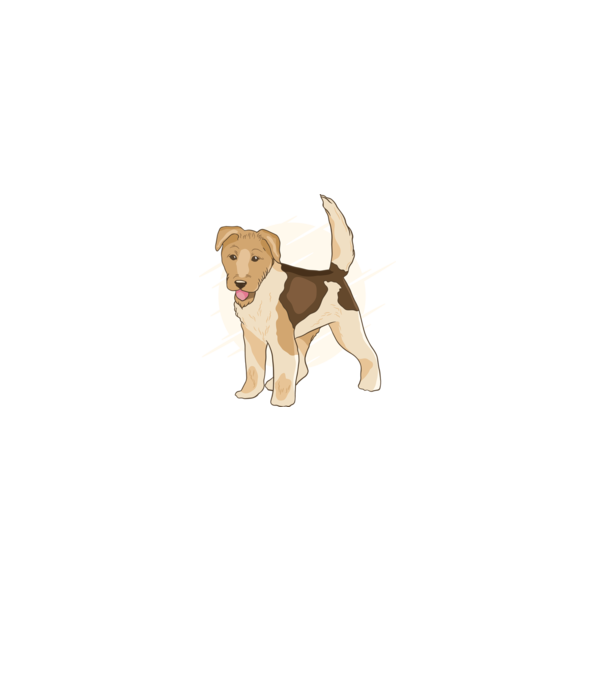Fox Terrier model verde pe tricou