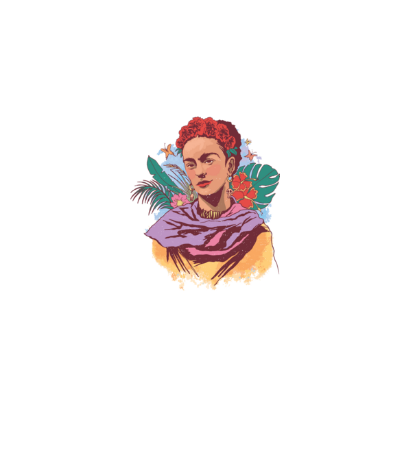 Portret Frida Kahlo model alb pe tricou