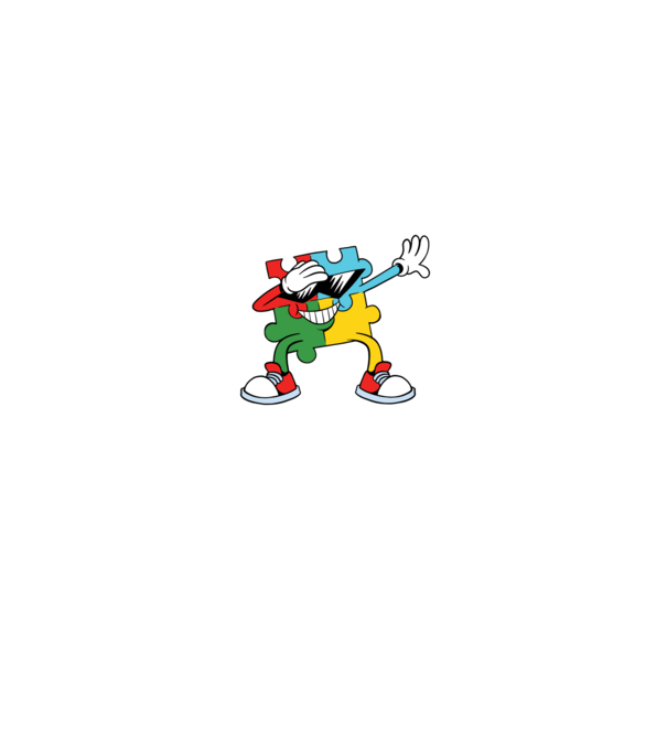 Autist DAB Puzzle model negru pe tricou