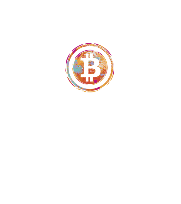 Bitcoin Watercolor model negru pe tricou