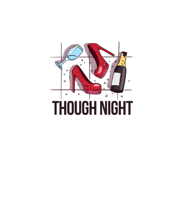 Though Night - seară grea model alb pe tricou