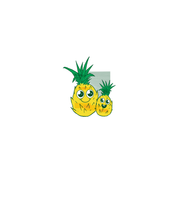 Familie Ananas model turcoaz pe tricou