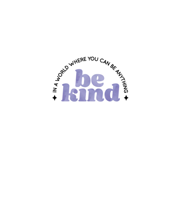 Be kind model alb pe tricou