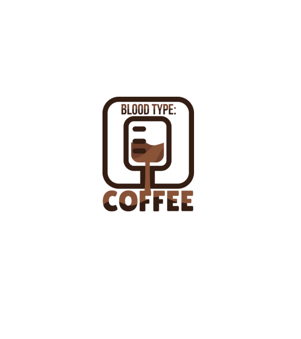 Grupa mea de sânge este cafeaua model alb pe tricou