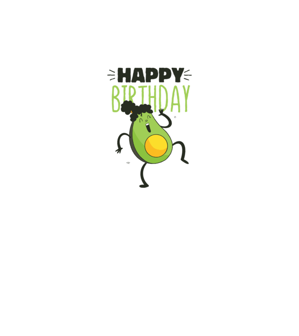Avocado La mulți ani model gri pe tricou