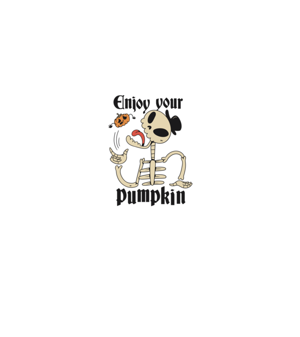 Enjoy your pumpkin Skeleton model turcoaz pe tricou