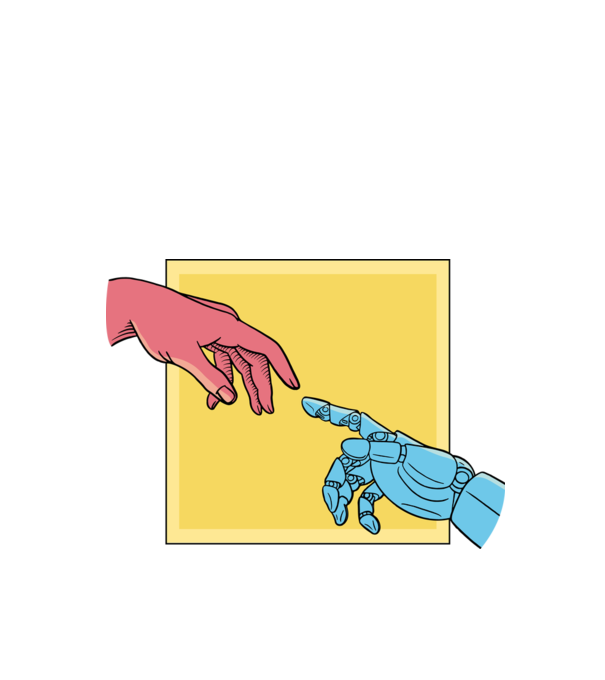 Robot creație model turcoaz pe tricou