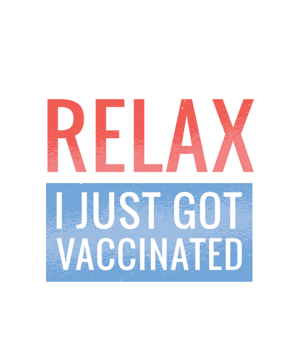 Fii calm, sunt vaccinat model alb pe tricou