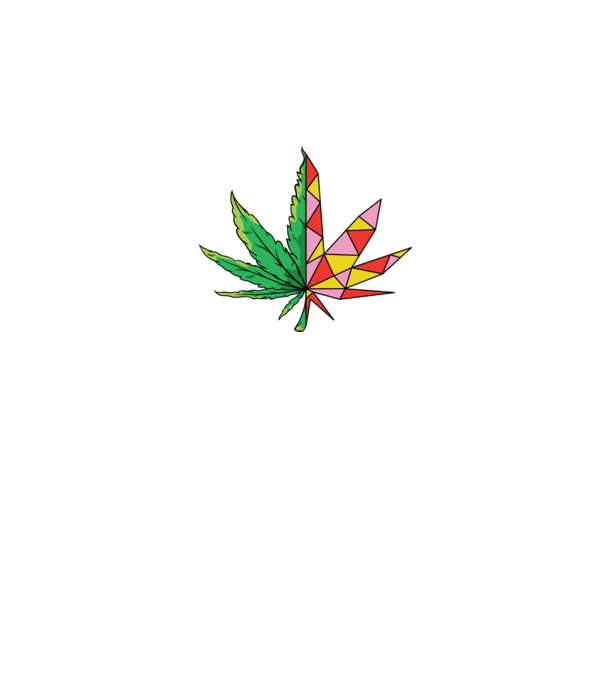 Frunză de marijuana model alb pe tricou