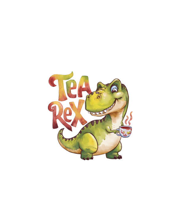 Tea Rex model alb pe tricou