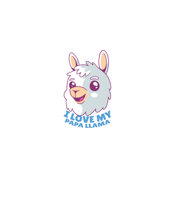 I Love My Papa Llama tricou drăguț cu lamă pentru bunicul model albastru deschis pe tricou