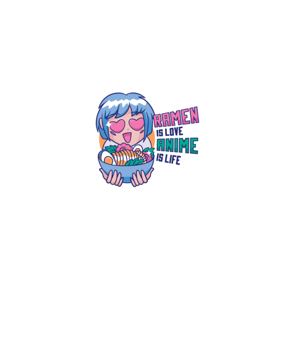 Ramen is Love Anime is Life model roz deschis pe tricou