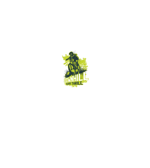 Downhill Is My Thrill tricou bicicletă model negru pe tricou