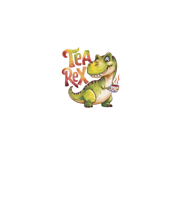 Tea Rex model alb pe tricou