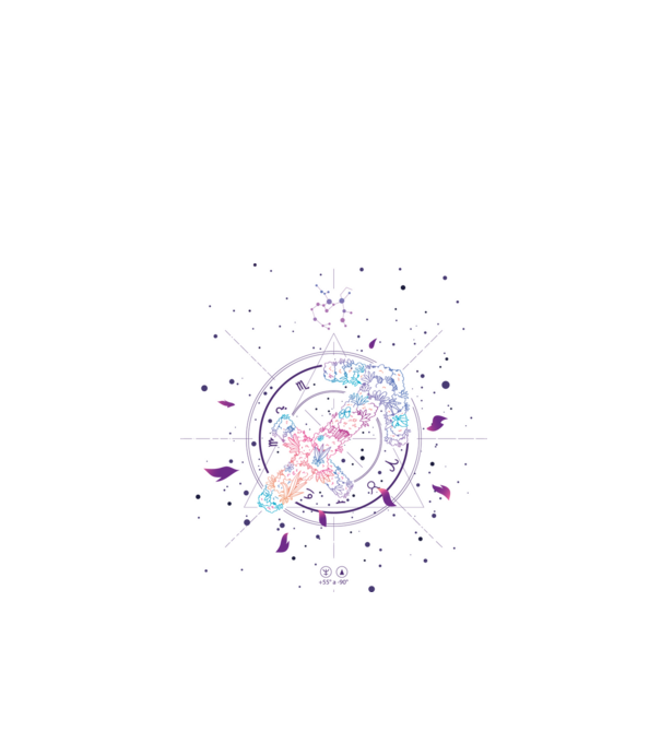 Saggitarius Zodiac model negru pe tricou