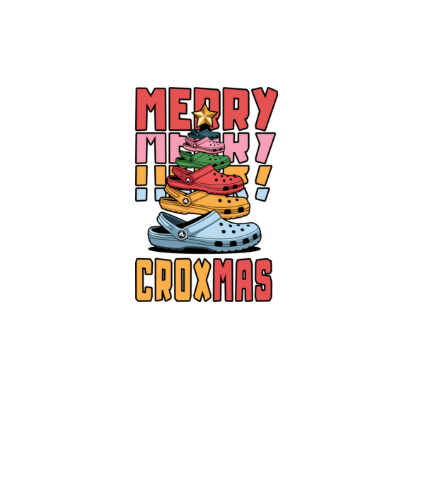 Merry Croxmas model negru pe tricou