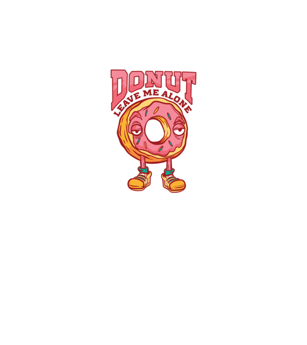 Donut leave me alone model alb pe tricou